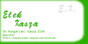 elek kasza business card